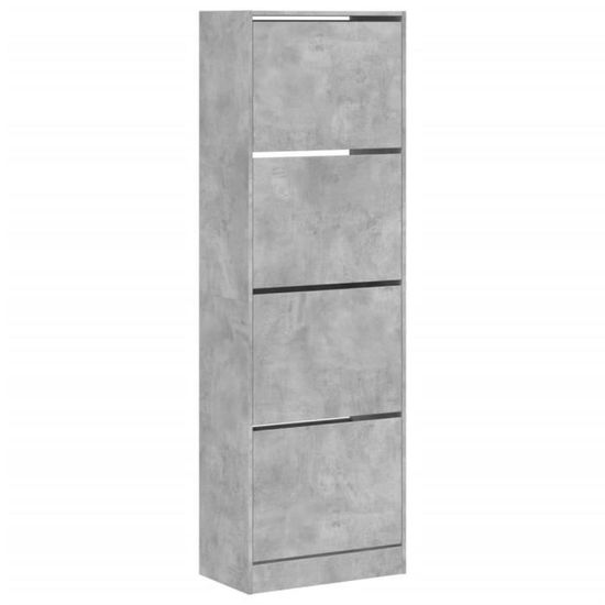 Meuble à Chaussures 3 Tiroirs Armoire Pratique Pour Entrée, H 118 X L 60 X P 24 Cm Blanc 333821
