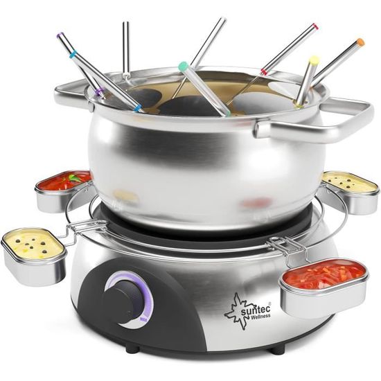Coupe à Fondue Au Chocolat Personnelle - En Céramique Avec Fourchette Et Bougie, Pour Dessert En Famille