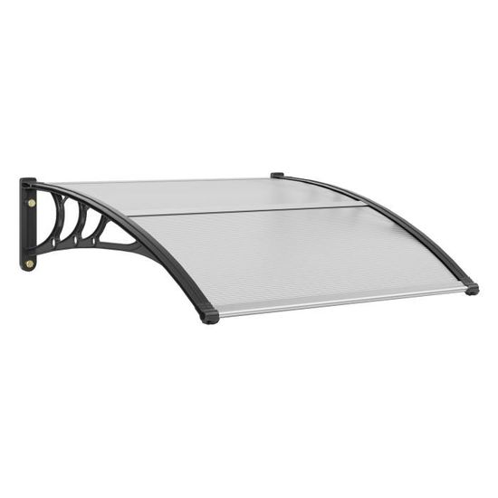 Auvent De Porte-Fenêtre GOPLUS 199x99cm - Protection Solaire UPF50+, Résistant Vent/Pluie, Support ABS - 10