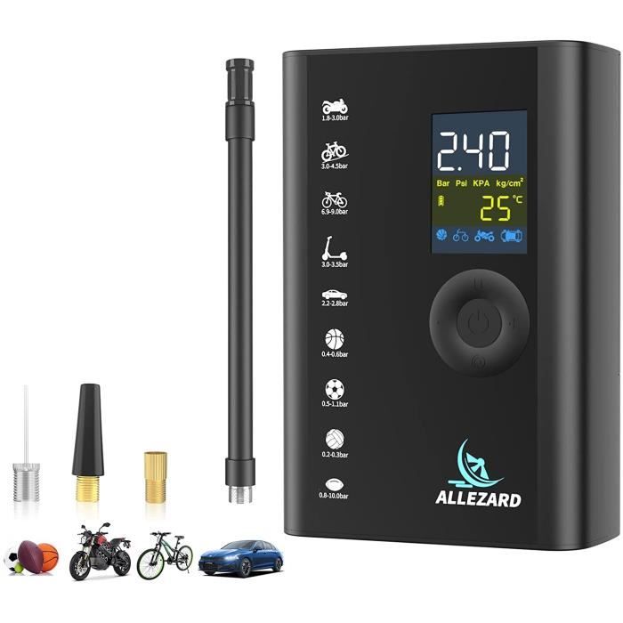 Compresseur Air Portable CYCPLUS 2600mAh*3 - Pompe Vélo Voiture Moto 150PSI LED