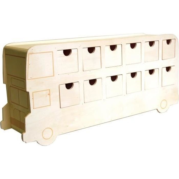 ARTEMIO Calendrier de L'avent en Bois Bus UK