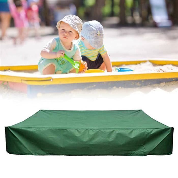 Bâche bac à Sable ,120x120 cm Housse Protection Étanche UV Protection pour bac à Sable Oxford avec Cordon de Serrage