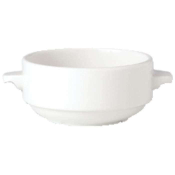 Bols à soupe 285ml avec oreilles empilables Steelite Simplicity White