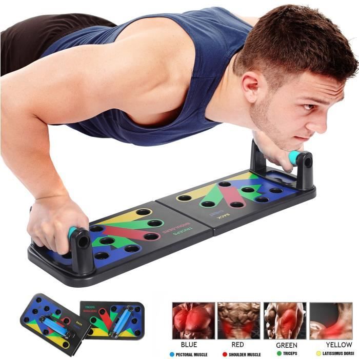 9 voies Push Up Rack Board musculation entraînement Gym complet Fitness exercice d'entraînement Push-Up St - HSJSZHA05710