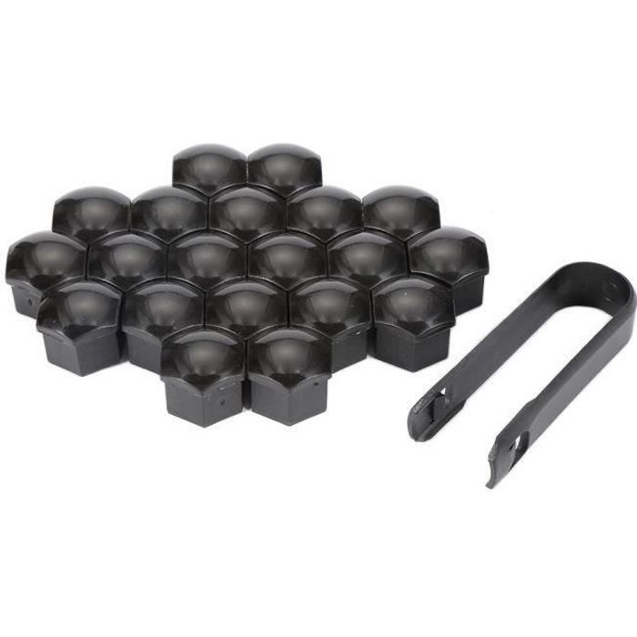 kit de Bouchon de verrouillage de roue 17mm avec outil de démontage voiture Couvercles de boulons Universal pour Audi VW