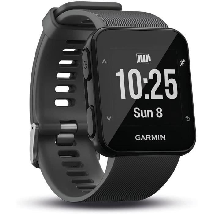 Garmin Forerunner 30 Montre GPS de Course àPied avec Cardio Poignet Gris (Reconditionné)