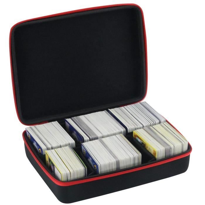 Cpano Hard Case Travel Sac de Rangement pour Cartes à Collectionner Pokemon, Support de Jeu de Cartes avec séparateur Amovible (X