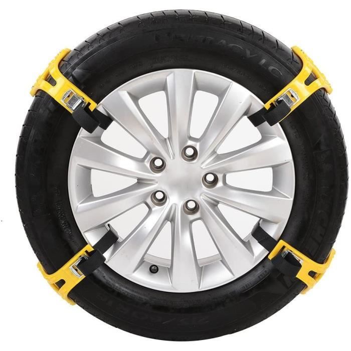 chaîne antidérapante 4 pièces, pneu de voiture universel antidérapant, ceinture durgence, chaîne pneu neige pour camion, pneu