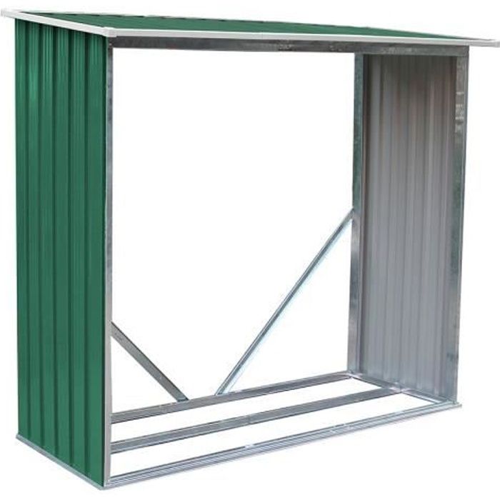 Abri de Jardin à bûches Métal Gardiun Holman 1,37 m² Ext.