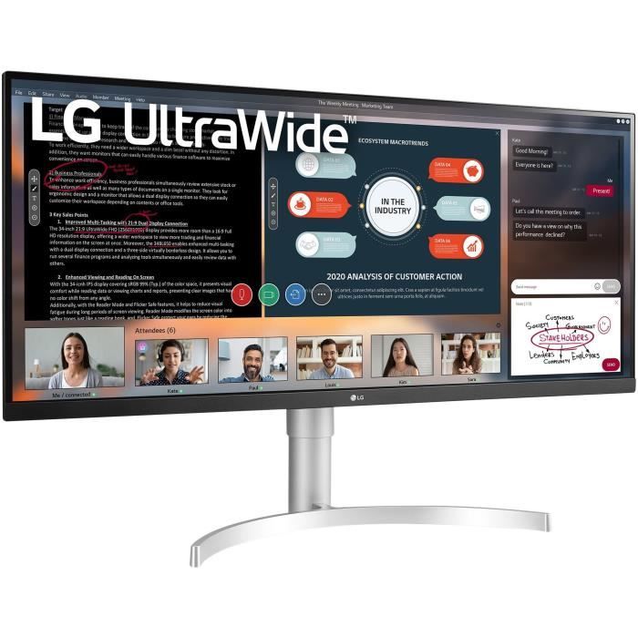 Ecran PC UltraWide - LG - 34WN650 - 34- UWFHD - Dalle IPS - 5 ms - 75 Hz - 2 x HDMI / DisplayPort - 