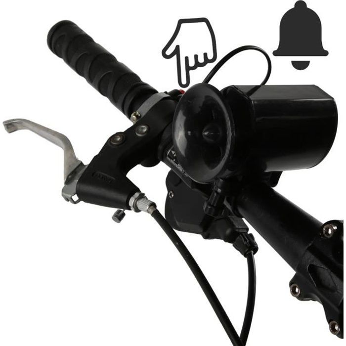 Vélo klaxon fort voix 6 modes sonores équipement de vélo de sécurité pour vélo-NIM