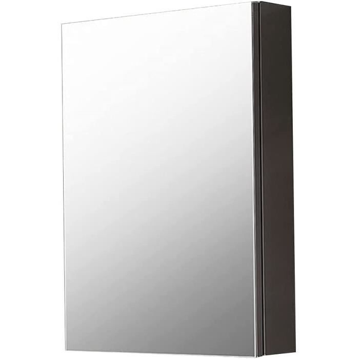 Meubles de Salle de Bain Meuble de Salle de Bain en Acier Inoxydable pour Petit Appartement Armoire de Toilette Murale à Une Por95