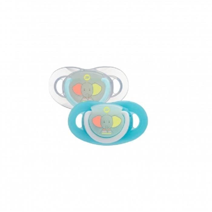 BEBE CONFORT Sucette Natural Physio Phospho - Silicone 0/6m - X2 Coloris Mixes Road Tripping