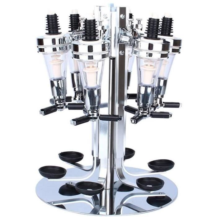 Distributeur Boissons Vin Alcool Bar 6 bouteilles Doseur Alcool Supporter Stand Rotatif Stock FR-YLE