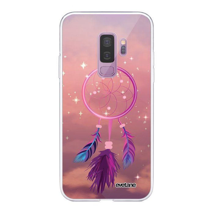 Coque pour Samsung Galaxy S9 Plus 360 intégrale transparente Attrape rêve rose Tendance Evetane.