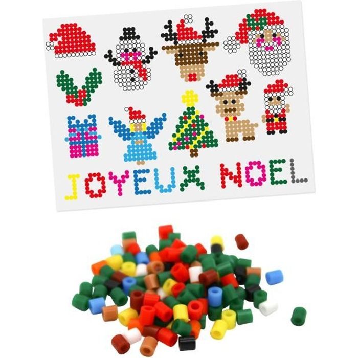 1 000 perles à repasser MIDI (Ø5 mm) Assortiment de Noël Multicolore - Assort.