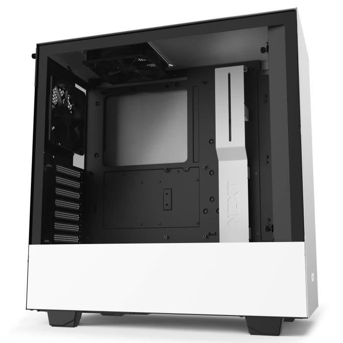 NZXT H510 - Boîtier PC Gaming ATX Moyenne Tour Compact - Port I/O USB Type-C en Façade - Panneau latéral en Verre Trempé -