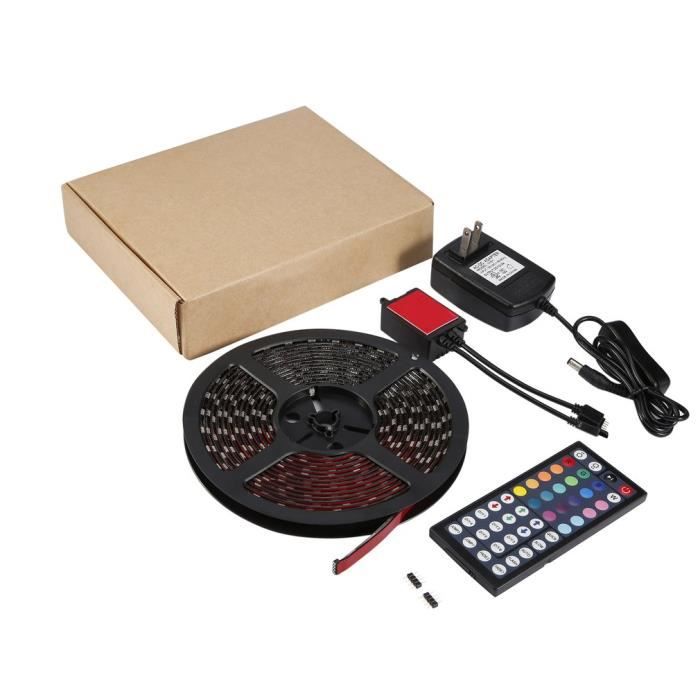 Ruban LED RGB 5M Multicolore Dimmable, Bande Lumineuse Adhésif Efficace , Télécommande à Grande Distance Modulable