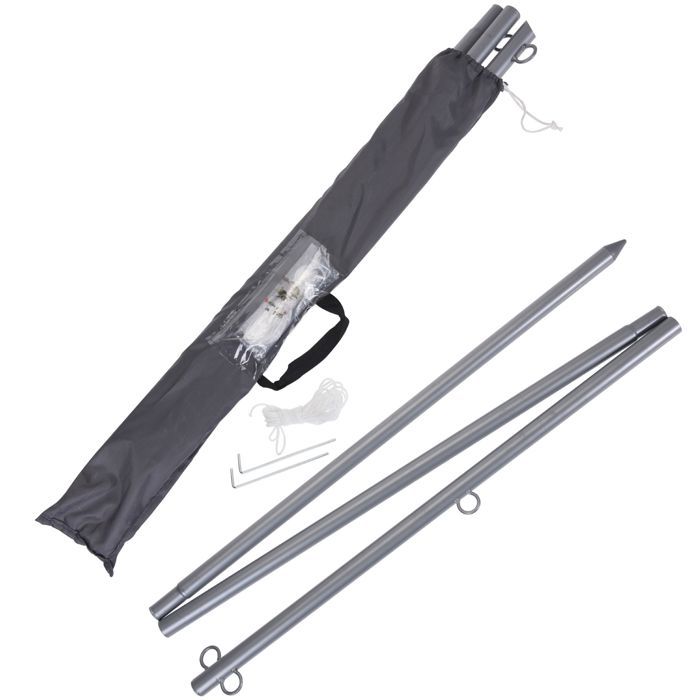 Mât pour voile d'ombrage de 2,2 m diamètre : 25 mm