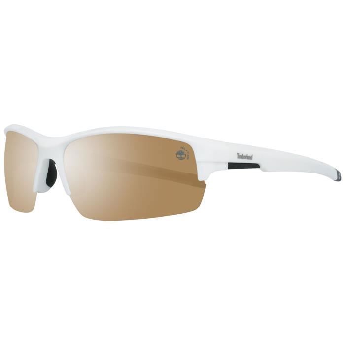 SUNGLASSES - POLARIZED FASHION SUN GLASSES TIMBERLAND WHITE - SMOKE MAN TB9173-7021D