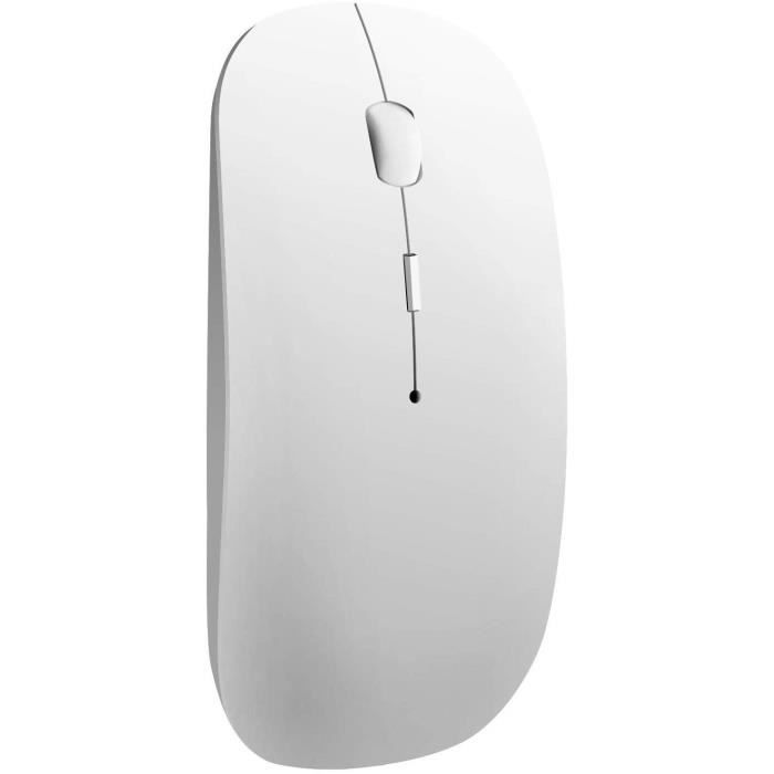 VSHOP® Souris sans fil Blanche-Ultra-Mince-Optique Réglable Wireless Mouse pour Ordinateur, PC, Ordinateur Portable, MacBook