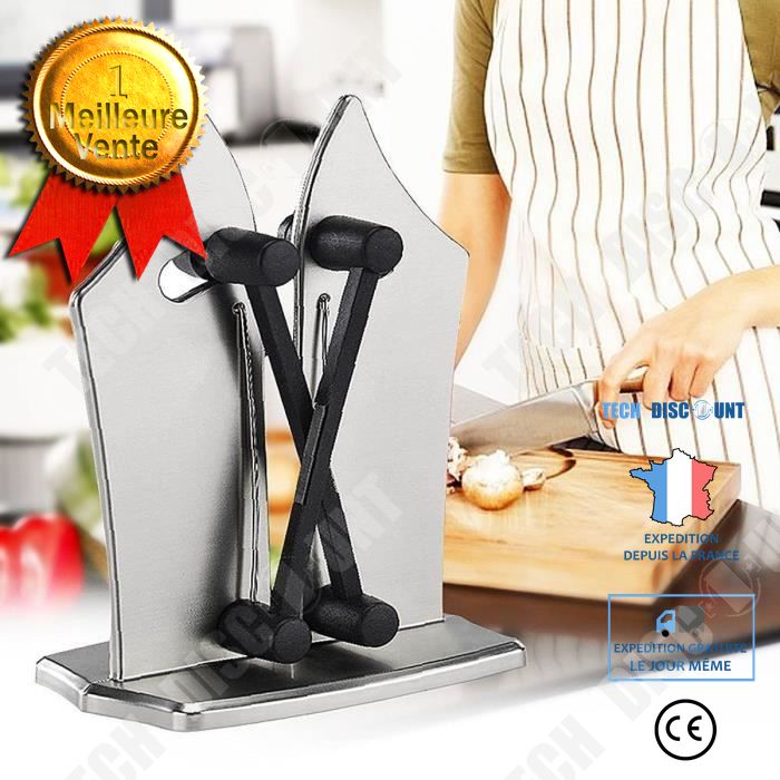 Aiguiseur Couteau Carbure Tungstène Portable - Pour Couteaux, Ciseaux, Sécateurs - Poignée Caoutchoutée
