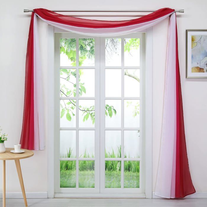 Cantonnières transparentes infroissables pour arche de mariage – Voile doux et léger en mousseline de soie pour décoration de fête, cérémonie Cantonnières transparentes infroissables pour arche de mariage – Voile doux et léger en mousseline de soie pour décoration de fête, cérémonie
