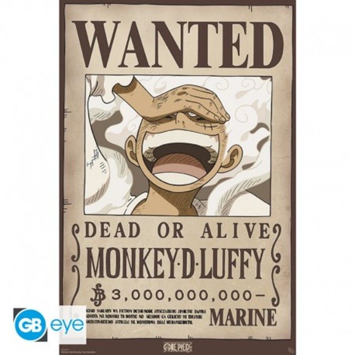 POSTER ONE PIECE MAXI WANTED LUFFY WANO 91 5 X 61 cm Cdiscount Maison