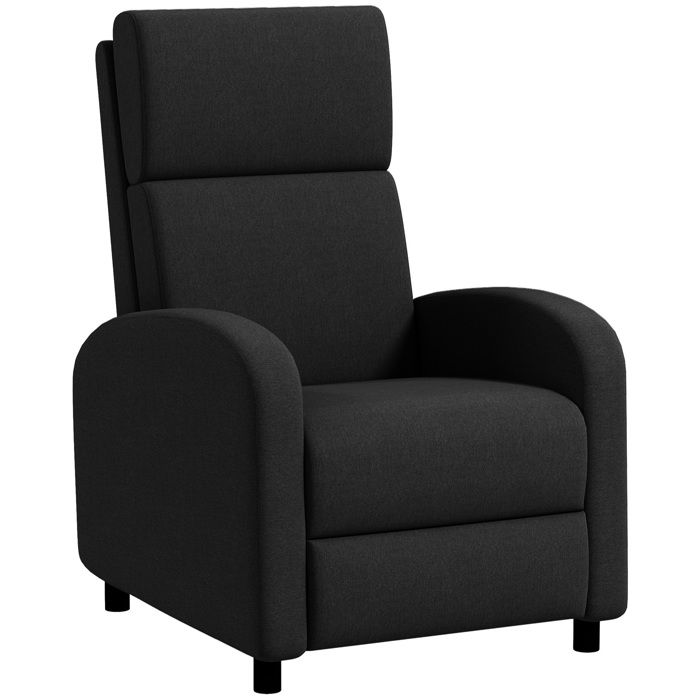 Fauteuil relax HOMCOM fauteuil inclinable salon fauteuil de relaxation - dossier réglable jusquà 160° repose-pieds intégré noir