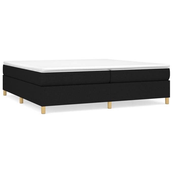 Lit adulte - 200x200 cm lit double Cadre de lit Noir Tissu CHY73653899