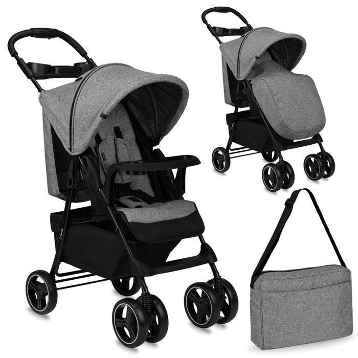 Poussette MoMi ESTELLE LIGHT PLUS – Pour Enfant De 6 Mois à 22 Kg – Pliante, Légère (8,5 Kg) – Avec Panier, Harnais 5 Points, Roues Amorties