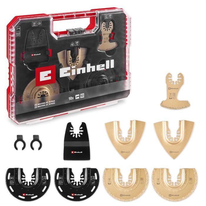 Einhell Set de 10 Accessoires universels pour outils multifonctions pour le carrelage
