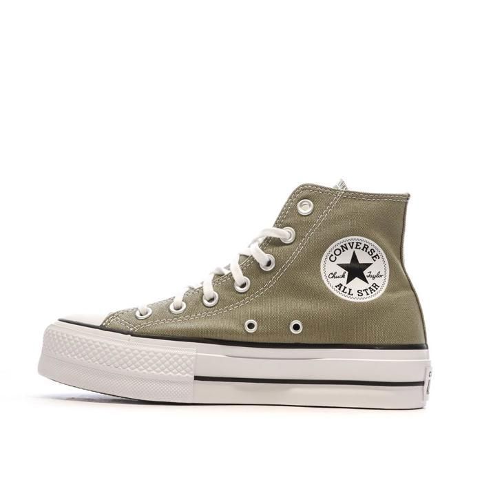Converse Baskets Kaki Femme Converse Chuck Taylor All Star Lift A07571C