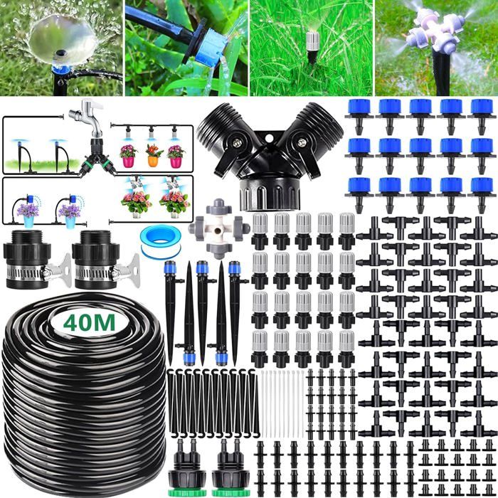Kit Irrigation Goutte à Goutte Automatique Amzeeniu 149 Pièces - 30M Tuyau Pour Jardin