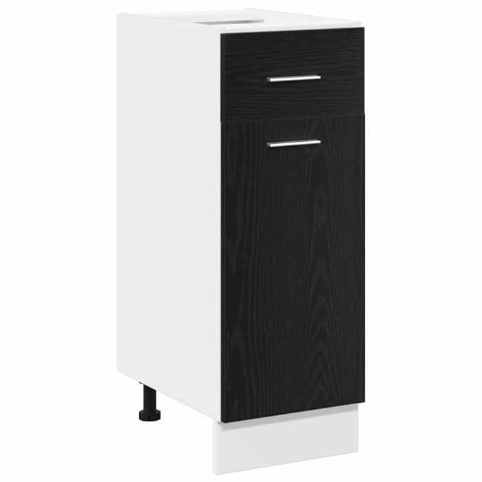 Automne/hiverArmoire bas de cuisine Colonne cuisine - Armoire de Tiroir Inférieure Chêne noir 30 x 46 x 81.5 cm4467359