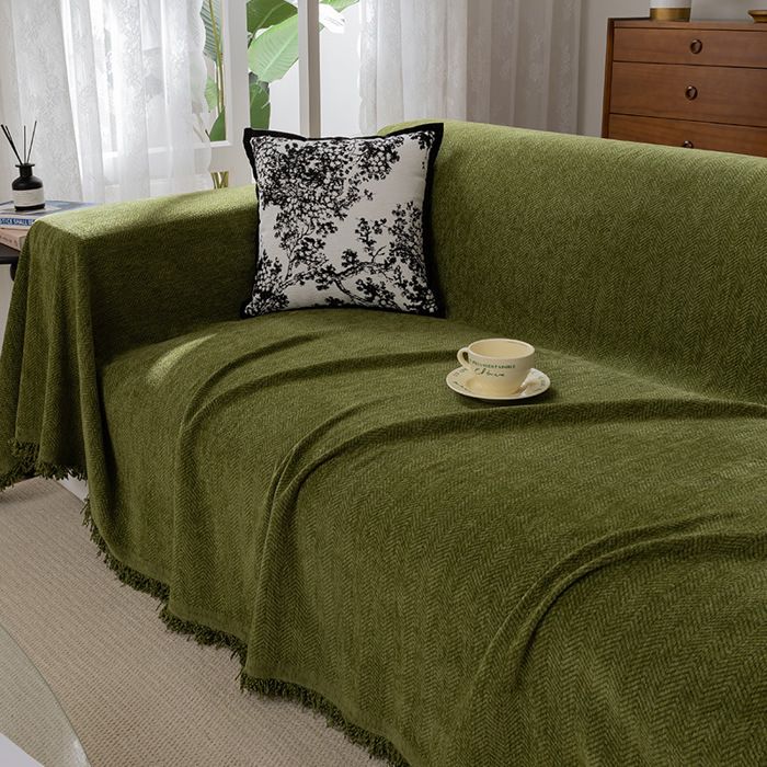 MHY® serviettes de canapé toutes les saisons couvercle de canapé couvercle de canapé lave-linge vert 180 * 130cm