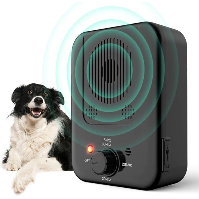 Anti Aboiement Chien Ultrason Automatique Boitier Ultrason Anti Aboiement 3 Modes Ultrason Chien Anti-Aboiement Chien Appareil