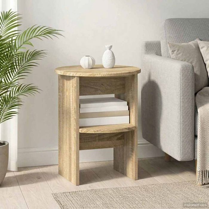 Table dappoint - table de complement - gueridon Vidaxl Meuble dappoint Chêne Sonoma Ø40 x 50 cm Bois dingénierie