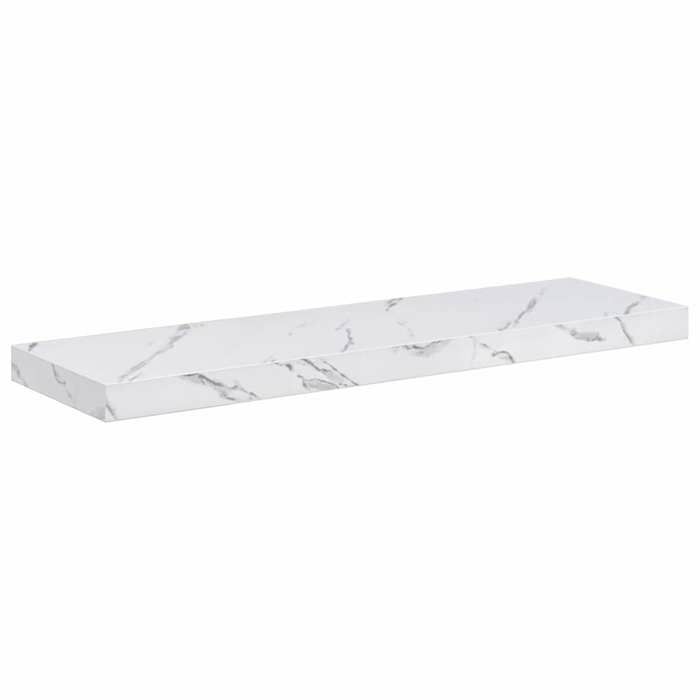 Étagère murale( 1 pc) - Étagère Flottante - Marbre blanc 80x235x4 cm Bois dingénierie B1746