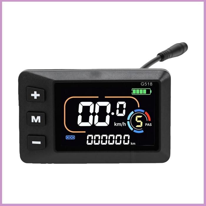 Écran LCD de Vélo électrique Remplacement Daffichage LED pour Yozma in 10 Dirt Bike avec Rétroéclairage du Boîtier ABS