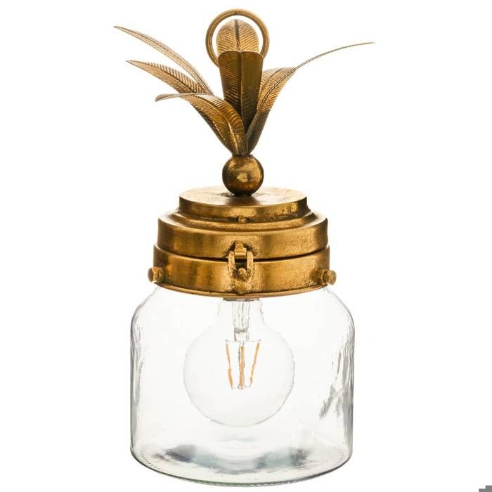 Lampe LED Ananas doré H33cm - Atmosphera Créateur dintérieur