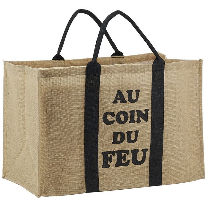 Sac à bûches en jute naturel 'au coin du feu' - Cdiscount Bricolage