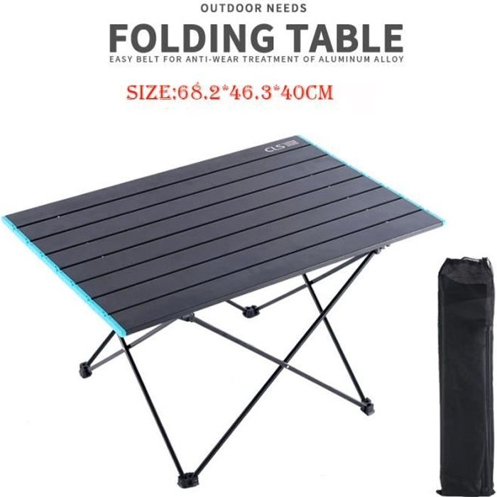 Set Table & 4 Chaises Pliantes Camping - Table 95x55 Cm, Charge 75 Kg - Chaises Charge 100 Kg - Sac Transport Inclus - Jardin, Pique-nique, Barbecue