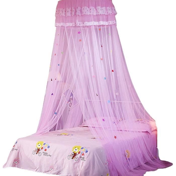 Moustiquaire de lit ronde en forme de cercle pour lit King Size, en tulle transparent, style princesse, à suspendre