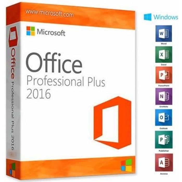Téléchargement de la licence numérique Microsoft Office 2016 Professional Plus