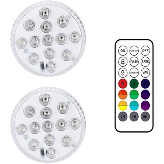 Lumière LED Submersible Étanche Lampes De Piscine Sous Marines Avec 7 Modes Declairage Multi Couleur Avec Telecommande Lumieres De Baignoire Pour Fontaine Barres De Piscine 72114479
