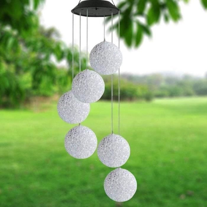 OFFSCH Lampe Solaire Carillon Éolien Décoratif – Lumière Extérieure Changeante Pour Jardin Et Terrasse