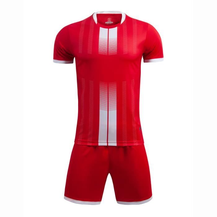 Rouge 5XL Maillot de football a la mode Ensembles d entrainement de haute qualite pour enfants et adulte