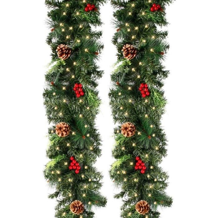 Couronne de Noël feuillage en sapin artificiel, 50 cm