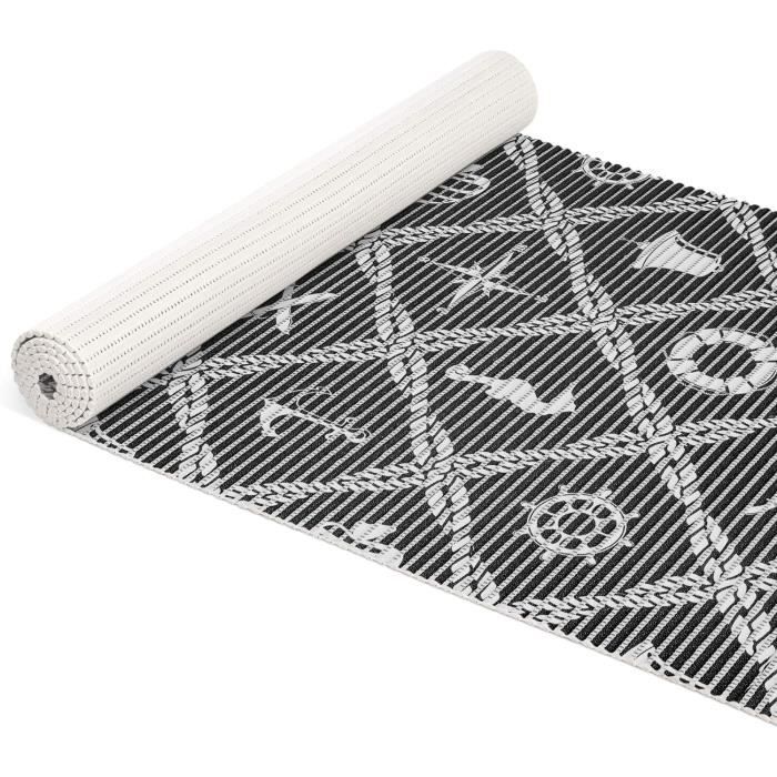 Tapis De Bain Antidérapant En Mousse - Motif Pierres, Demi-cercle 65 Cm, Perméable, Lavable - 6
